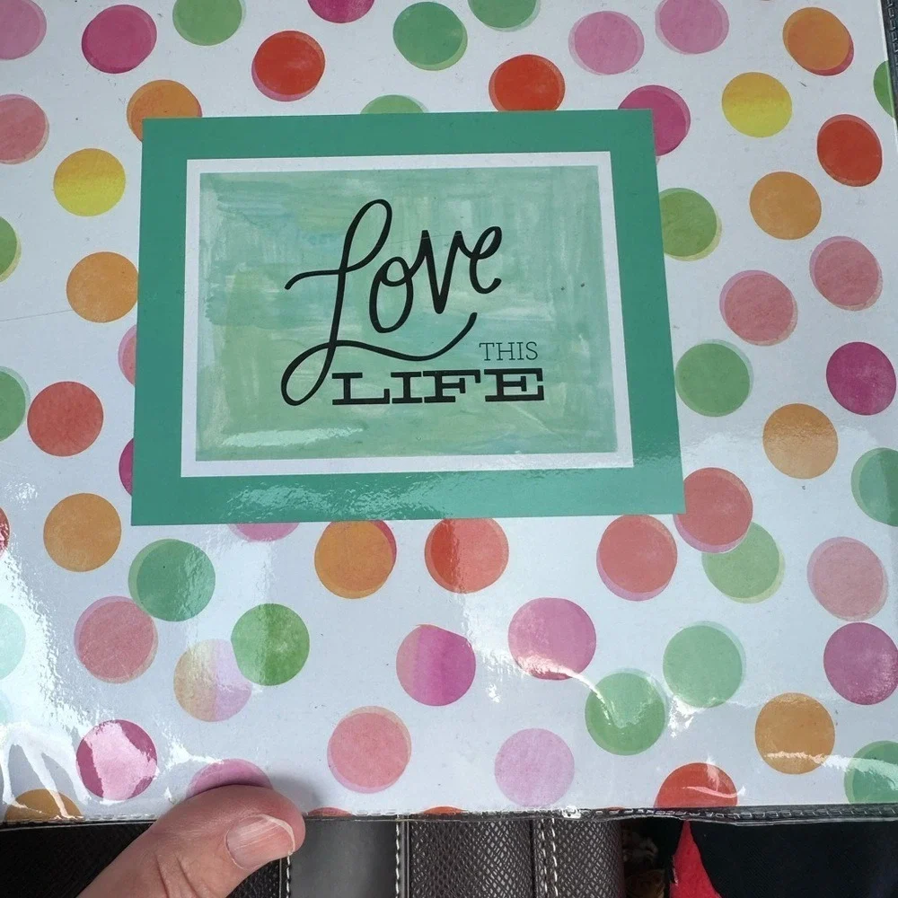 Colorful Polka Dot Gift pre-made scrapbook #Love your life